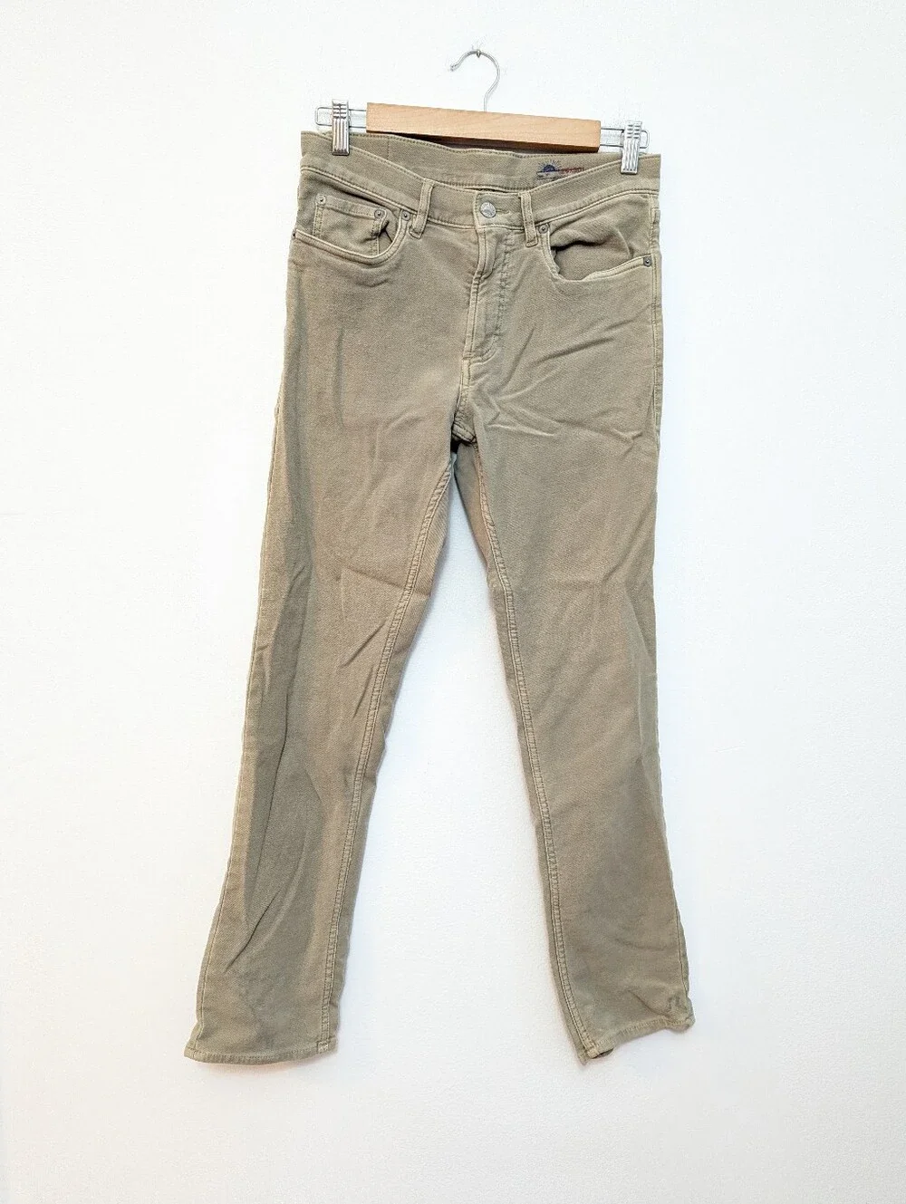 Faherty Mens Stretch Terry 5 Pocket Pants In Desert Tan Size 29 X 30